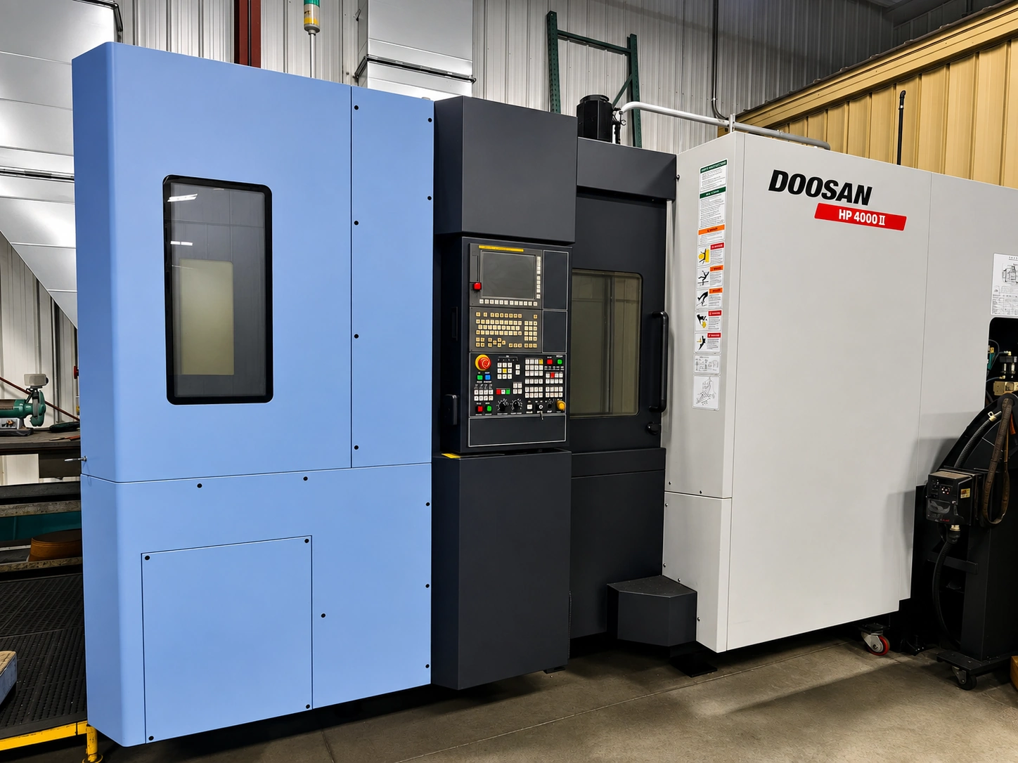 Doosan HP 4000L horizontal machining center at Damark Manufacturing